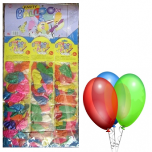 Party Baloons Assorted Colors 24 pck