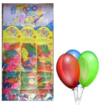 Party Baloons Assorted Colors 24 pck