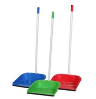 Plastic Dust Pan With Handle * Assorted Colors * 12 pcs
