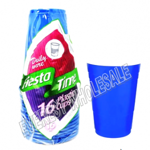 Plastic Party Cup 16 ct Pack * Blue Color * 24 Packs