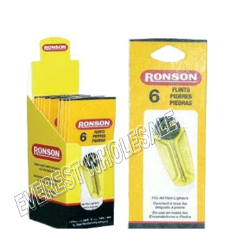 Ronson Lighter Flints Display 6 ct * 12 pks