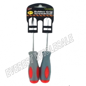 Rubber Grip Slotted and Phillips Screwdriver Set * 6 pcs