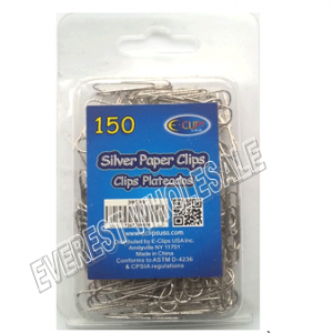 Silver Metal Paper Clips 150 ct Pack * 12 pcs