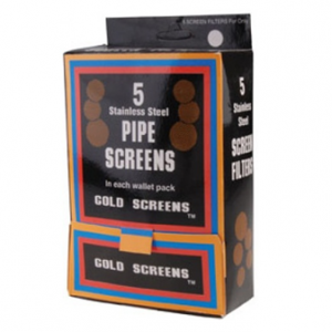 Stainless Gold Pipe Screen 5 ct pack * 100 pks / Box