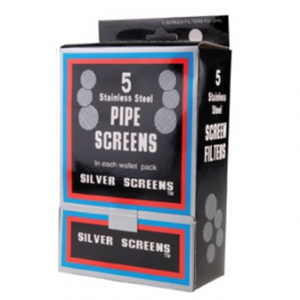 Stainless Silver Pipe Screen 5 ct pack * 100 pks / Box