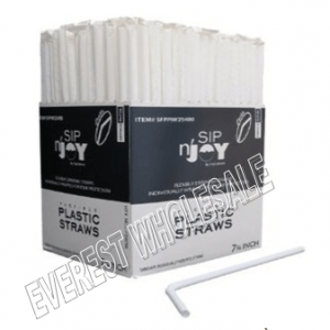 Drinking Straw 7 3/4 ** 500 ct ** 24 Box / Case