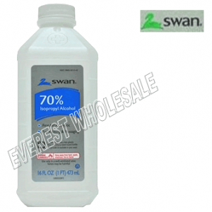 Swan Rubbing Alcohol 70 % Volume 16 fl oz * Clear * 12 pcs