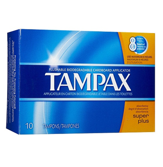 Tampax Women`s Tampon * Super Plus 10 ct * 6 pcs