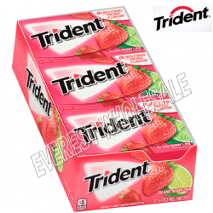 Trident Gum 14 sticks * Island Berry Lime * 12 Pks / Box