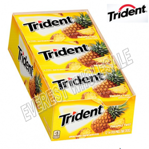 Trident Gum 14 sticks * Pineapple * 12 Pks / Box