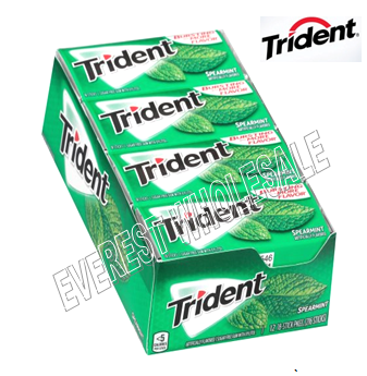 Trident Gum 14 sticks * Spearmint * 12 pks / Box