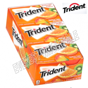 Trident Gum 14 sticks * Tropical Twist * 12 pks / Box
