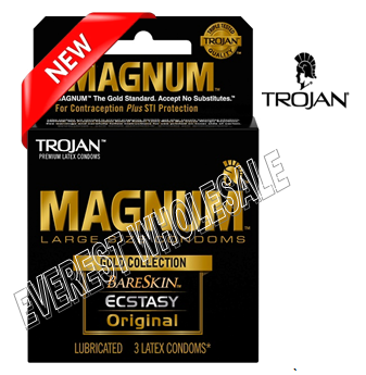 Trojan Magnum 3 in Pack * Magnum Gold Collection * 6 pks