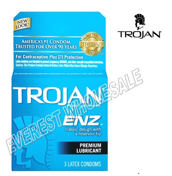 Trojan Condom 3 in Pack * Premium Lubricated * 6 pks
