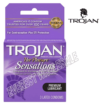 Trojan Condom 3 in Pack * Her Pleasure Sensations * 6 pks