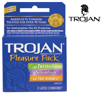 Trojan Condom 3 in Pack * Pleasure Pack * 6 pks