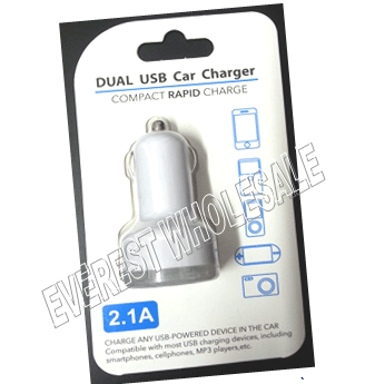 USB Compact Rapid Dual Port Car Charger * 12 pcs