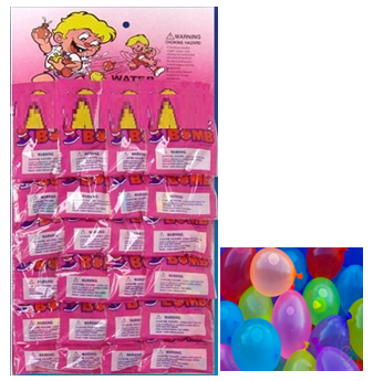 Water Balloons Assorted Colors 24 pck