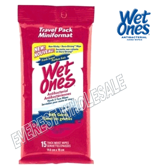 Wet Ones Wet Wipes 15 ct * Fresh Scent * 12 pks