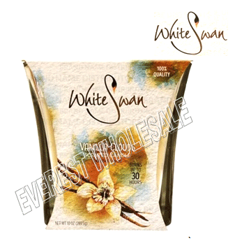 White Swan Scented Candle 10 oz * Vanilla Clouds * 6 pcs