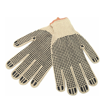 Working Glove White With Rubber Dots * 12 pcs