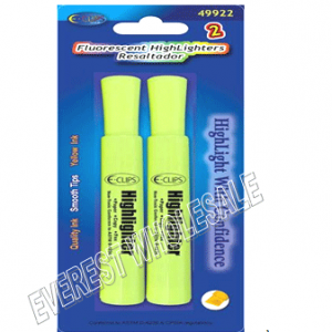 Yellow Highlighters 2 ct Pack * 12 pcs