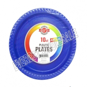 Plastic Plate 9 inch 10 ct * Blue Color * 12 pcs