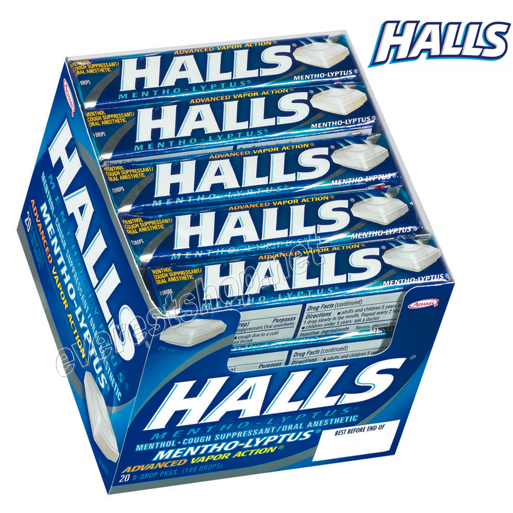 HALLS MENTHO LYPTUS Halls Cough Drops 20 ct Pack * Mentho Lyptus * - Image 1