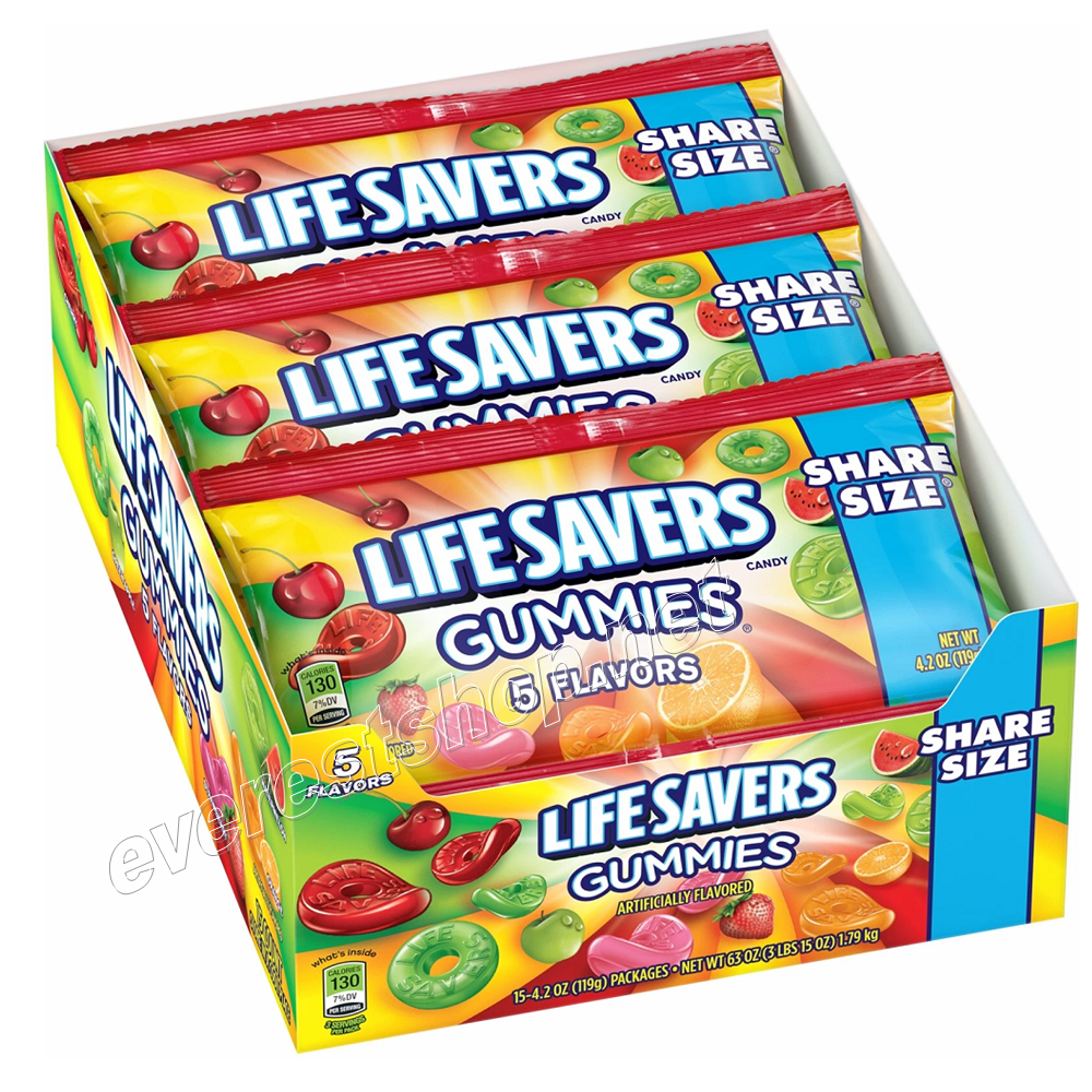 LIFE SAVERS GUMMIES FIVE FLAVORS Life Savers Gummies 15 Count * Five Flavors * - Image 1