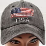 Vintage Cotton Baseball Caps * USA FLAG *