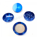 Metal Tobacco Grinder 4 Parts 40 mm * Blue Color * 6 Pcs - Image 2