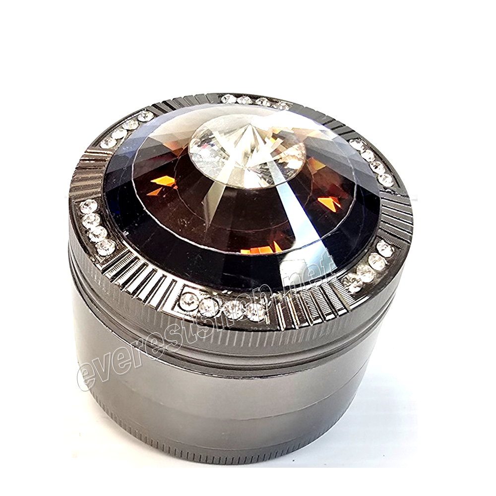 GRINDER DIAMOND Metal Tobacco Grinder with 4 Parts * Diamond * 6 Pcs - Image 1