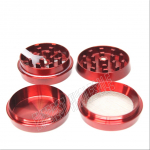 Metal Tobacco Grinder 4 Parts 40 mm Red Color * 6 Pcs - Image 2