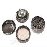 Metal Tobacco Grinder with Crystal Stones Designed 4 Parts * 6 Pcs - Image 2
