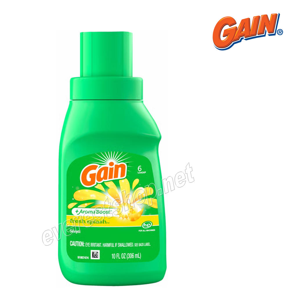GAIN ORIGINAL 10 oz Gain Liquid Laundry Detergent 10 fl oz * Original * 12 pcs - Image 1