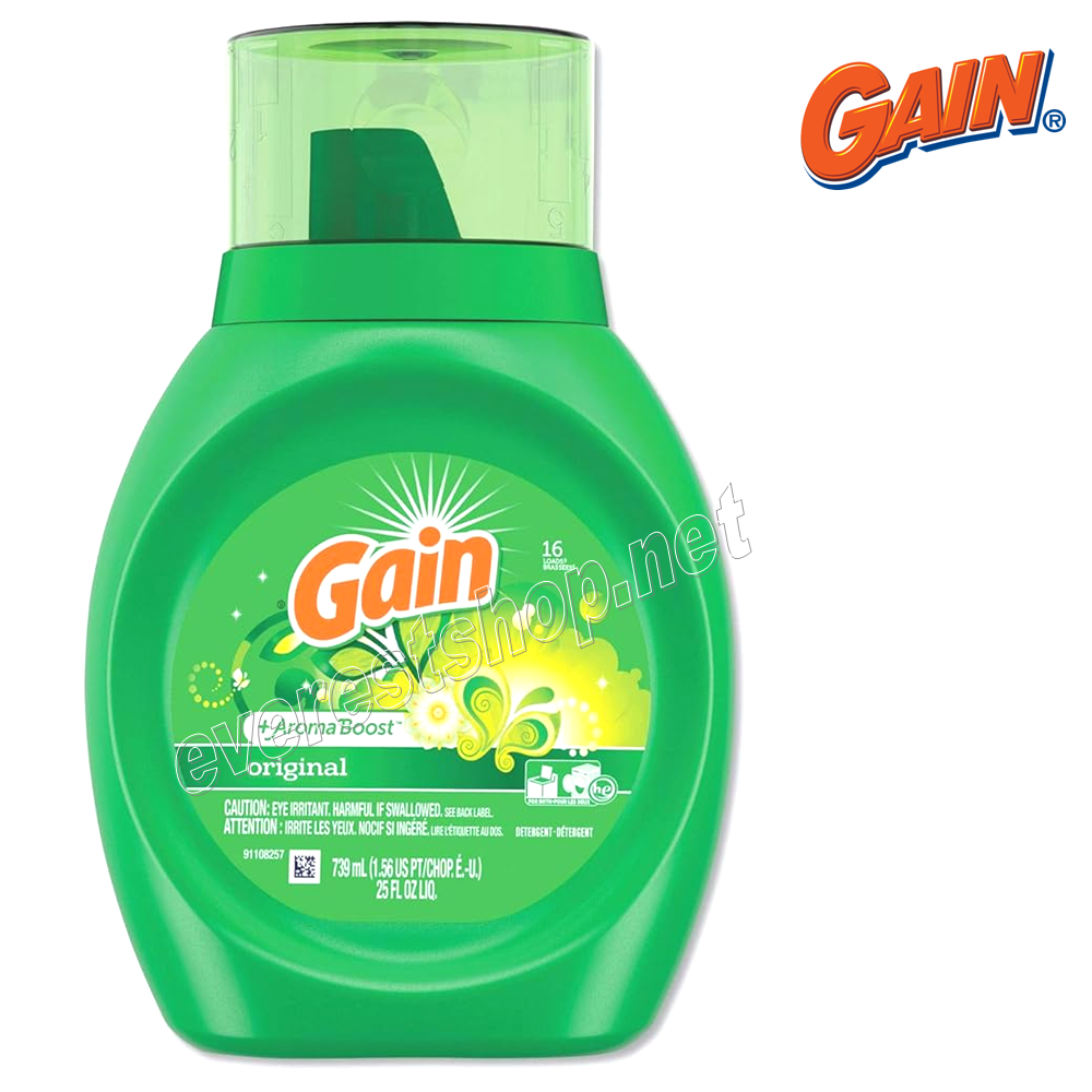 GAIN ORIGINAL 25 OZ Gain Liquid Laundry Detergent 25 Fl Oz * 6 Pcs Case - Image 1