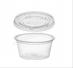 Clear Plastic Dressing Container 2 oz Combo with Lid * 2500 pcs - Image 2