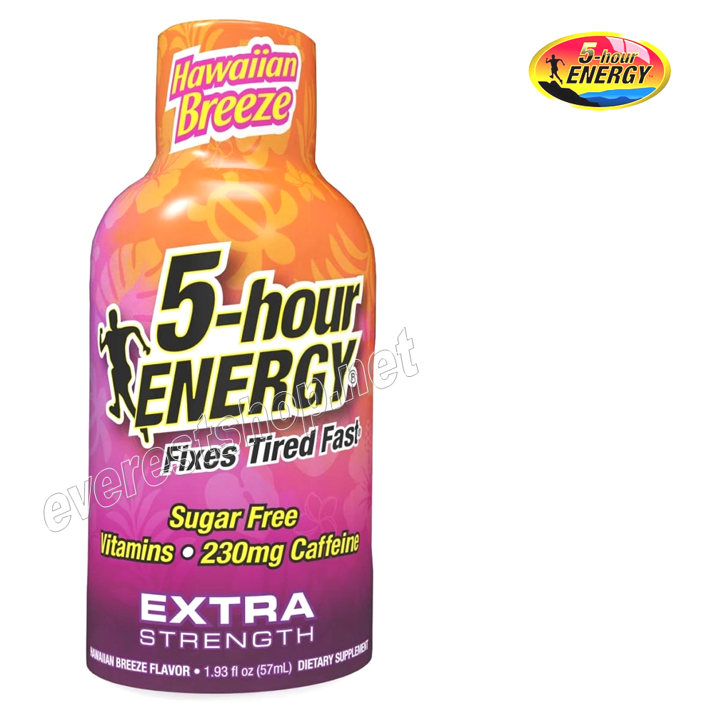 5 HOUR ENERGY EXTRA HAWAIIAN BREEZE Five Hour Energy Drink Extra Strength * Hawaiian Breeze * 12 pcs - Image 1