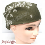 Original Cotton Sport Bandana * Paisley Khaki * 12 pcs