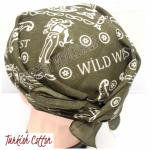 Original Cotton Sport Bandana * Paisley Khaki * 12 pcs - Image 2