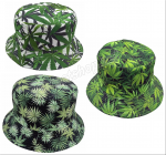 Bucket Hat Assorted Colors * Marijuana Leaves * 6 pcs
