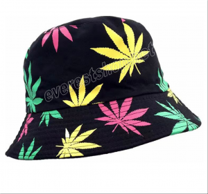 Bucket Hat Assorted Colors * Marijuana Leaves * 6 pcs - Image 2