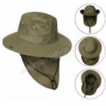 Sun Protected Sport Safari - Fisherman Hats With Neck Cover * Model # 05 * 6 pcs