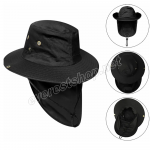 Sun Protected Sport Safari - Fisherman Hats With Neck Cover * Model # 05 * 6 pcs - Image 2