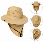 Sun Protected Sport Safari - Fisherman Hats With Neck Cover * Model # 05 * 6 pcs - Image 3