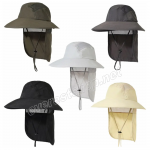 Sun Protected Sport Safari - Fisherman Hats With Neck Cover * Model # 06 * 6 pcs