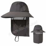Sun Protected Sport Safari - Fisherman Hats With Neck Cover * Model # 06 * 6 pcs - Image 2