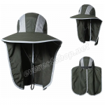 Sun Protected Sport Safari - Fisherman Hats With Neck Cover * Model # 10 * 6 pcs - Image 3