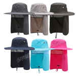 Sun Protected Sport Safari - Fisherman Hats With Neck Cover * Model # 11 * 6 pcs
