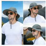 Sun Protected Sport Safari - Fisherman Hats With Neck Cover * Model # 12 * 6 pcs